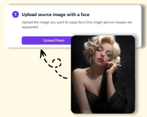 Step 1: Upload Source Image with a Face