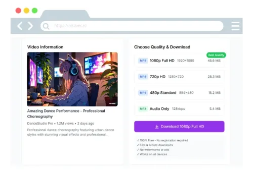 2.Choose MP4 Format & Quality