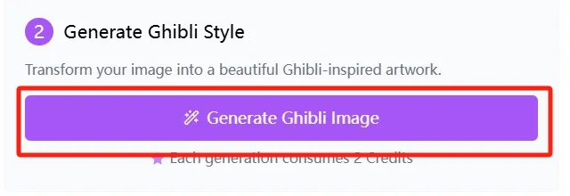 Step 2: Generate Ghibli style