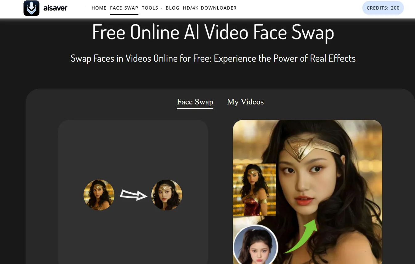 free video face swap tool —AISaver
