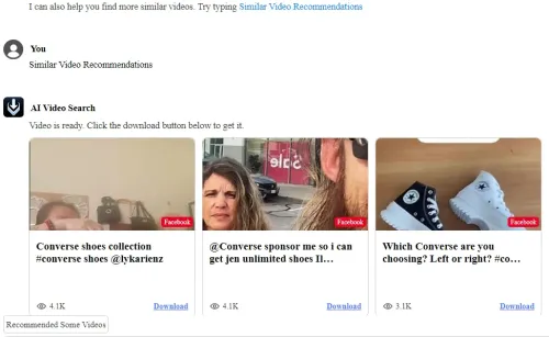 search for social media videos