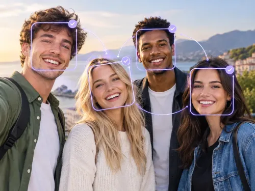 Automatic Multiple Face Detection in a Group Photo