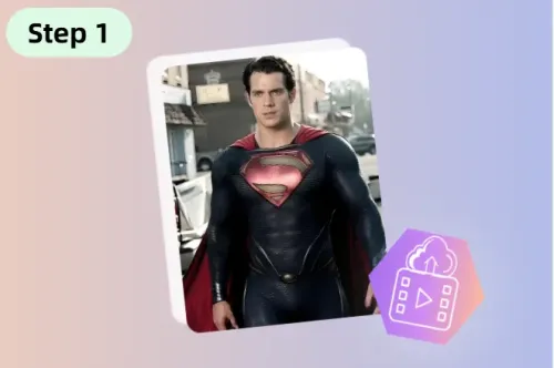 ステップ1: 元の顔が映った動画をアップロード